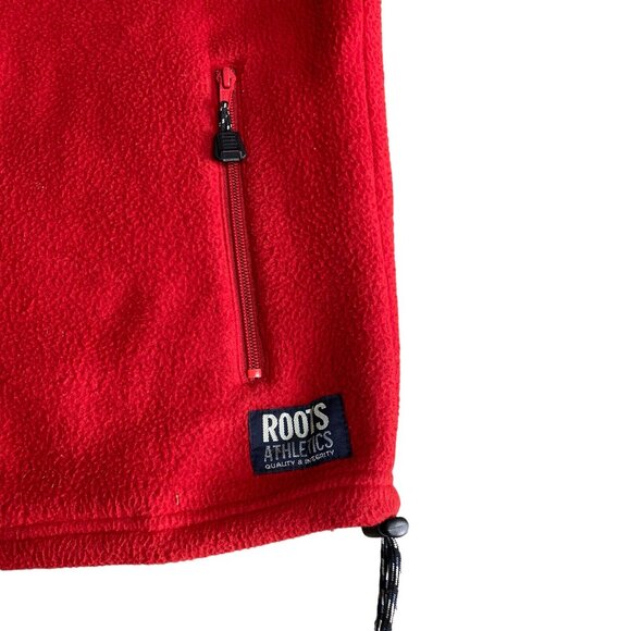 Vtg Roots Canada Fleece Sweater Vest Team Canada Size Large Red - Picture 4 of 6